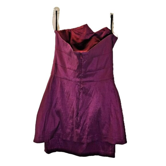 Jessica McClintock 4P Fuchsia Short Cocktail Prom Wedding Guest Dress Poly Blend - Picture 4 of 7